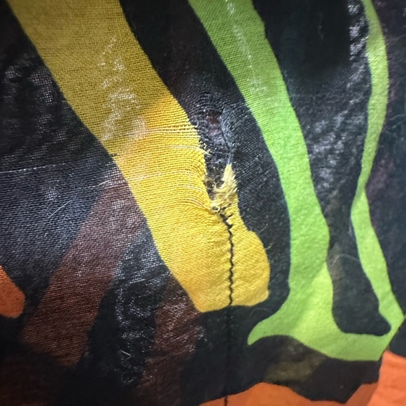 Moschino Swim Neon Zebra Print Sheer Poncho Cover Up - Picture 6 of 6